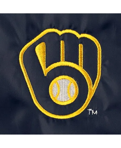 Dunbrooke Men's  Navy Milwaukee Brewers Coach's Raglan Full-snap Windbreaker Jacket In Navy
