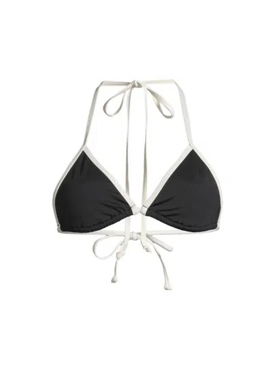 Shop L*space Women's Aspen Triangle Bikini Top In Black Cream
