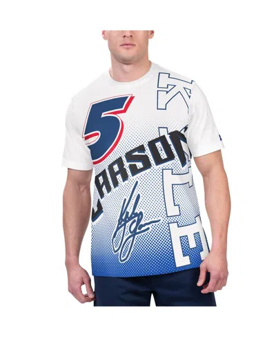 Shop Starter Men's  White Kyle Larson Extreme Lineman Graphic T-shirt