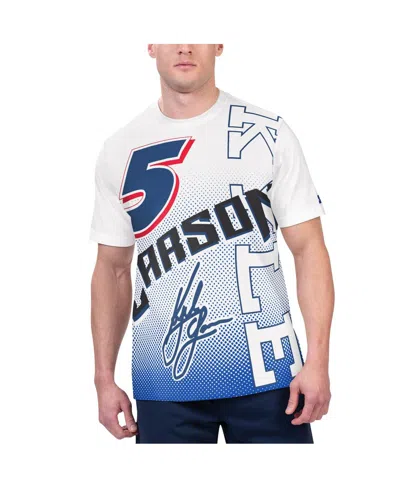 Starter White Kyle Larson Extreme Lineman Graphic T-shirt In White