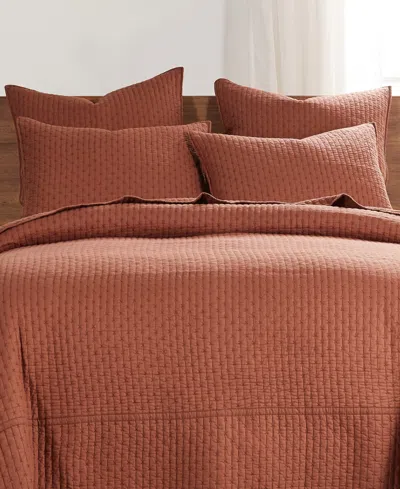 Levtex Cross Stitch Stitching 2-pc. Sham Set, European In Cocoa