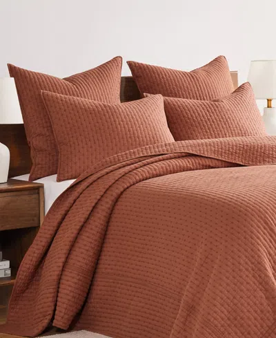 Levtex Cross Stitch Stitching 2-pc. Sham Set, European In Cocoa