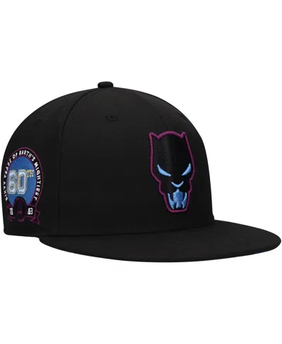 Shop Marvel Youth Boys And Girls Black Black Panther  60th Anniversary Snapback Hat