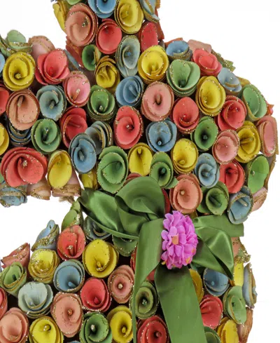 National Tree Company 18" Floral Bunny Decoration In Multi
