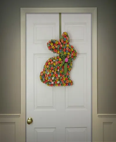 National Tree Company 18" Floral Bunny Decoration In Multi