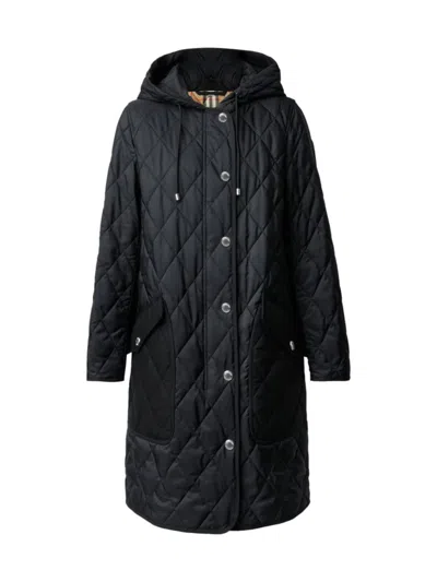 Shop Burberry Women's Roxby Archive Quilted Logo Jacket In Black