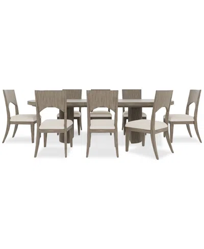 Shop Macy's Frandlyn 9pc Dining Set (table + 8 Side Chairs) In No Color