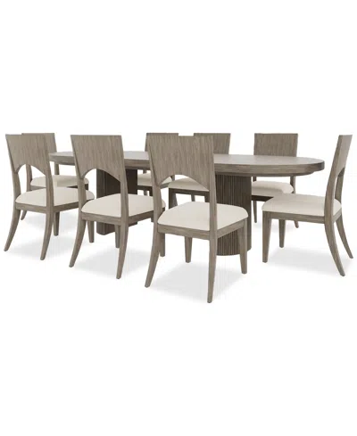 Shop Macy's Frandlyn 9pc Dining Set (table + 8 Side Chairs) In No Color