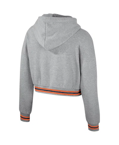 Shop The Wild Collective Women's  Heather Gray Auburn Tigers Cropped Shimmer Pullover Hoodie