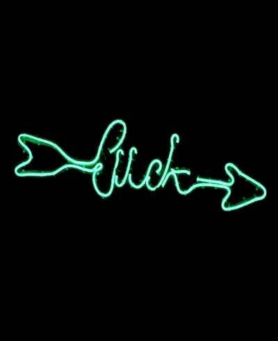 Shop National Tree Company 20" Neon Style "luck" Decoration In Green