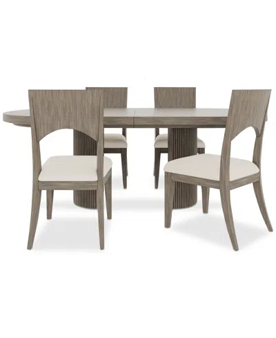 Shop Macy's Frandlyn 5pc Dining Set (table + 4 Side Chairs) In No Color