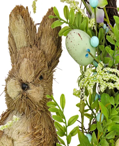 Shop National Tree Company 16" Bunny With Easter Eggs Wreath In Blue