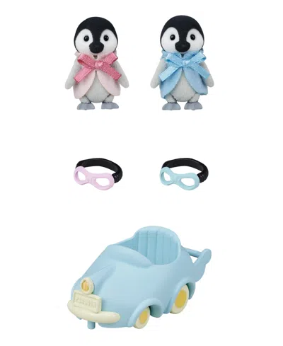 Shop Calico Critters Penguin Babies Ride 'n Play, Set Of 2 Collectable Doll Figures With Pushcart Accessory In Assorted