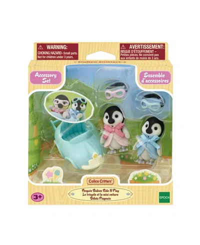 Shop Calico Critters Penguin Babies Ride 'n Play, Set Of 2 Collectable Doll Figures With Pushcart Accessory In Assorted