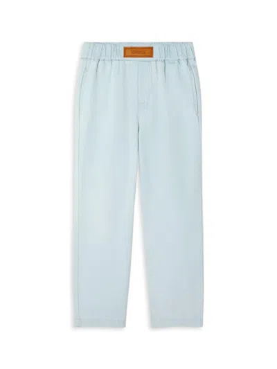 Shop Versace Little Girl's & Girl's Denim Pants In Light Blue