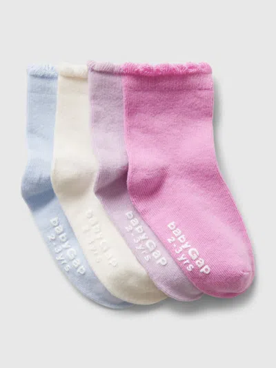 Shop Gap Toddler Ruffle Crew Socks (4-pack) In Multi
