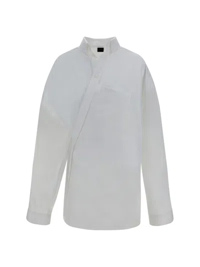 Shop Balenciaga Wrap Shirt In White