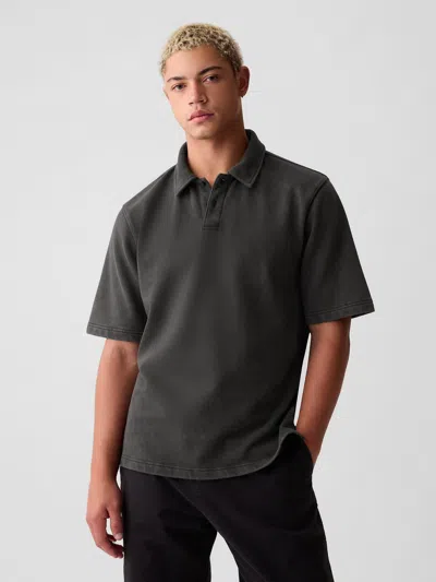Shop Gap Polo Shirt Sweatshirt In Black