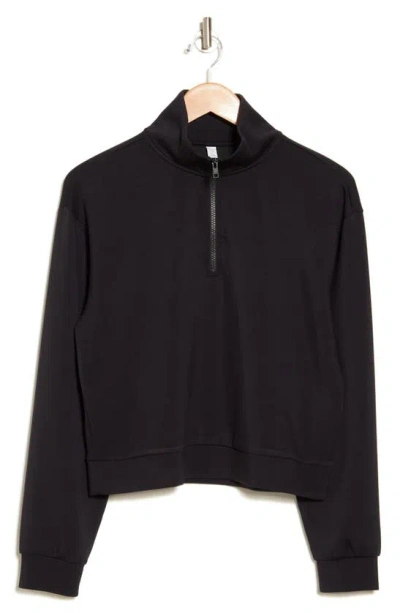 Shop Z By Zella Scuba Quarter Zip In Black