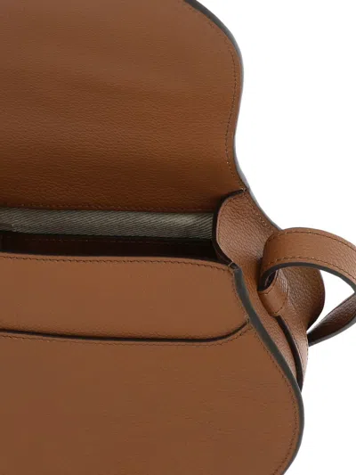 Shop Chloé "small Marcie" Crossbody Bag In Brown