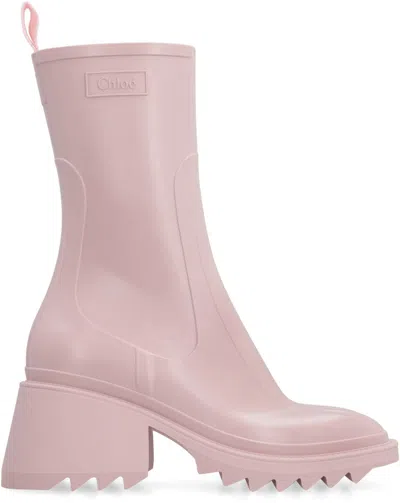 Shop Chloé Betty Rubber Boots In Pink