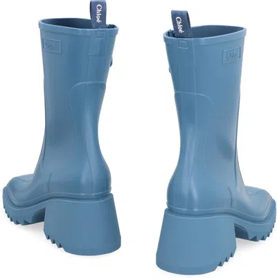 Shop Chloé Betty Rubber Boots In Blue