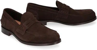 Shop Church's Pembrey Suede Loafers In Brown