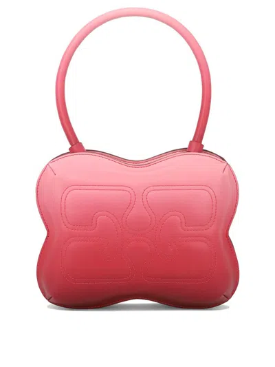 Shop Ganni "butterfly" Handbag In Pink
