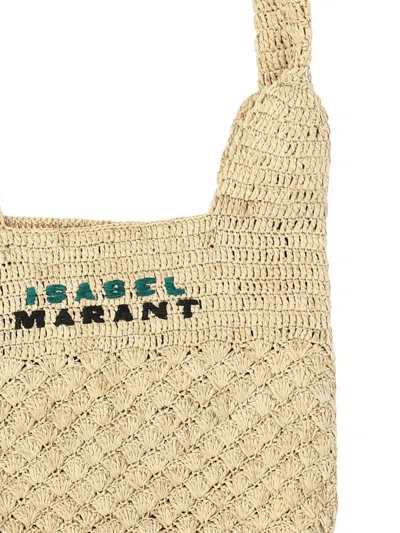 Shop Isabel Marant "praia Small" Shoulder Bag In Beige