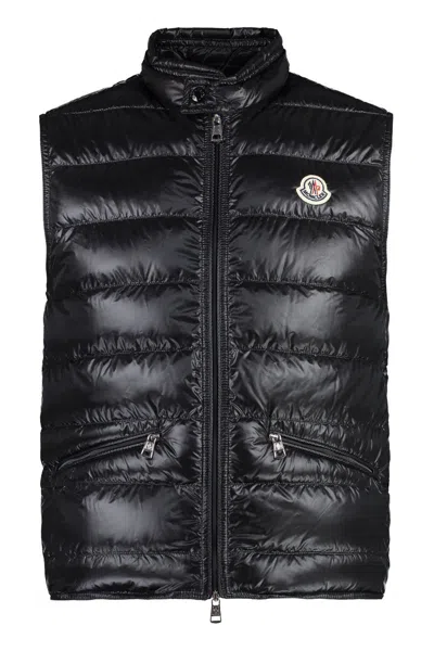 Shop Moncler Gui Full Zip Field Vest In Black