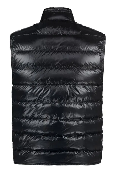 Shop Moncler Gui Full Zip Field Vest In Black