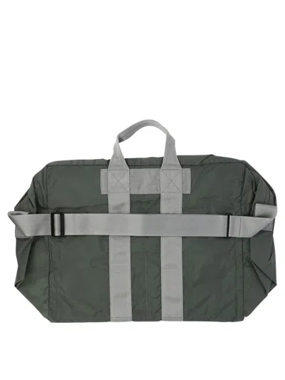 Shop Porter Yoshida "flex 2-way" Duffle Bag In Grey