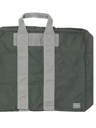 Shop Porter Yoshida "flex 2-way" Duffle Bag In Grey
