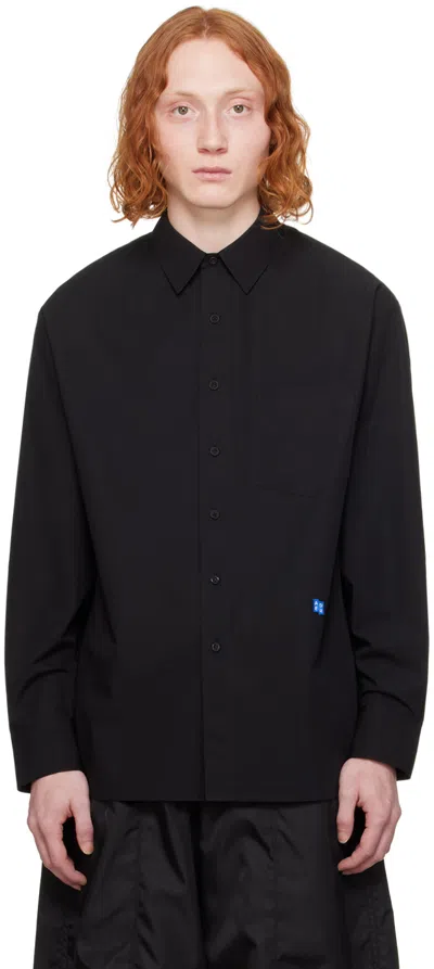 Shop Ader Error Black Significant Button Shirt In Noir