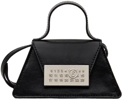 Shop Mm6 Maison Margiela Black Numeric Mini Crossbody Bag In T8013 Black
