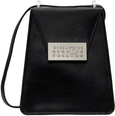 Shop Mm6 Maison Margiela Black Numeric Small Crossbody Bag In T8013 Black
