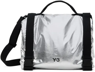 Shop Y-3 Silver Beach Towel Bag