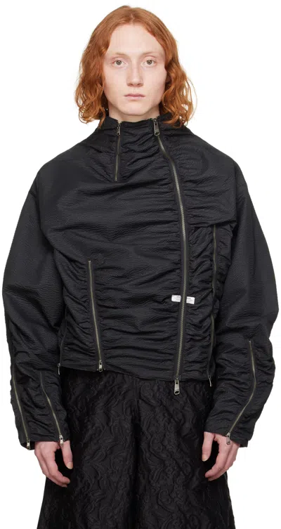 Shop Ader Error Black Aploe Jacket In Noir