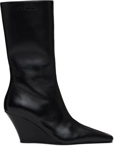 Shop Acne Studios Black Brancesca Boots In 900 Black