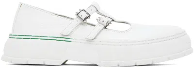 Shop Viron White 2001 Apple Mary Jane Loafers In 100 White