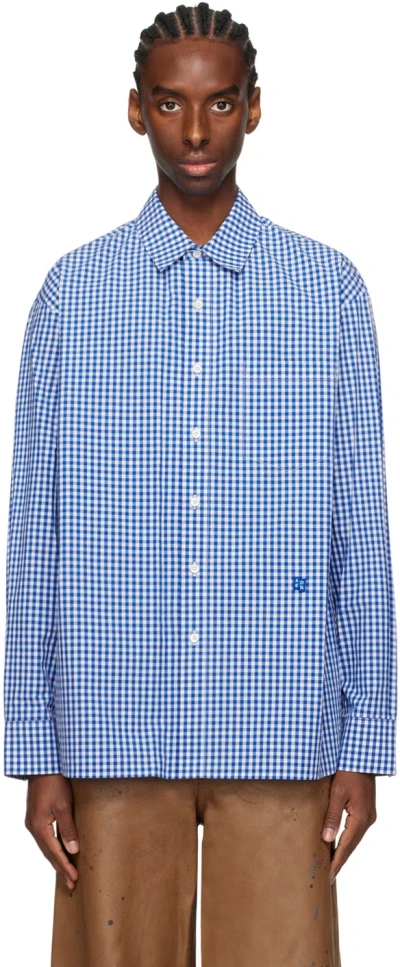 Shop Ader Error Blue Significant Droptail Shirt In Z-blue