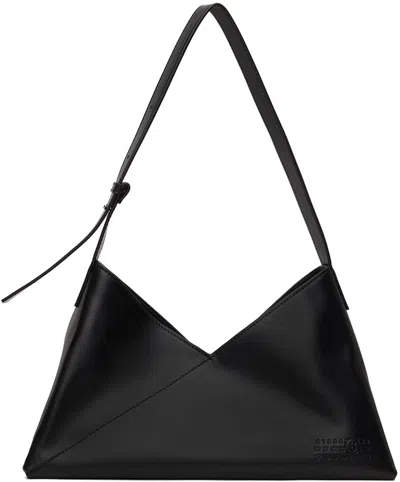 Shop Mm6 Maison Margiela Black Triangle 6 Shoulder Bag In T8013 Black