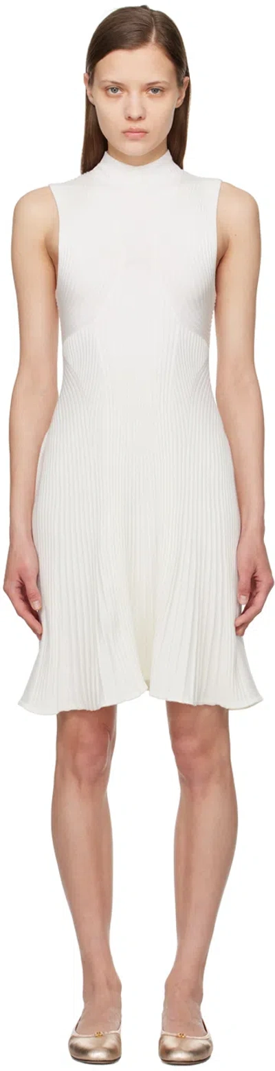 Shop Chloé Off-white Sleeveless Midi Dress In 107 Iconic Milk