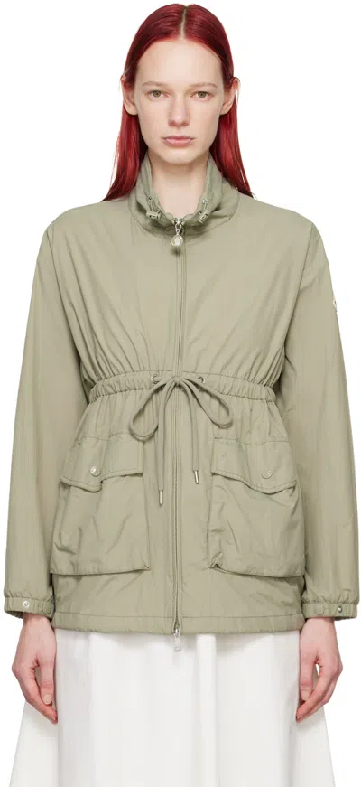 Moncler Iadi Nylon Parka In 92g Crusted Gravel