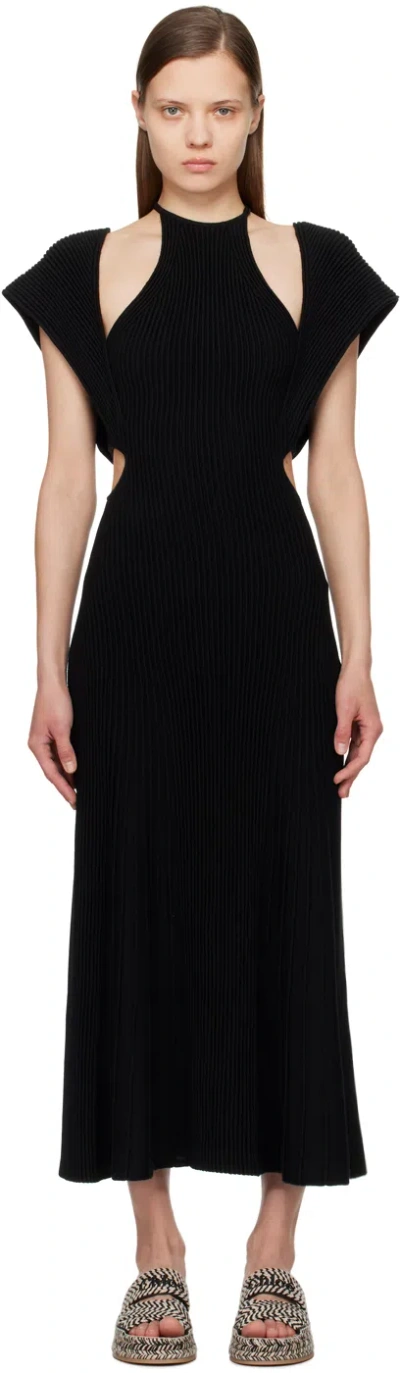 Shop Chloé Black Cutout Maxi Dress In 001 Black