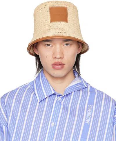 Shop Jacquemus Beige Les Classiques 'le Bob Soli' Bucket Hat In 811 Light Brown 2