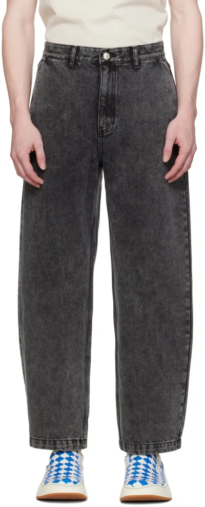 Shop Ader Error Black Significant Tag Jeans In Noir