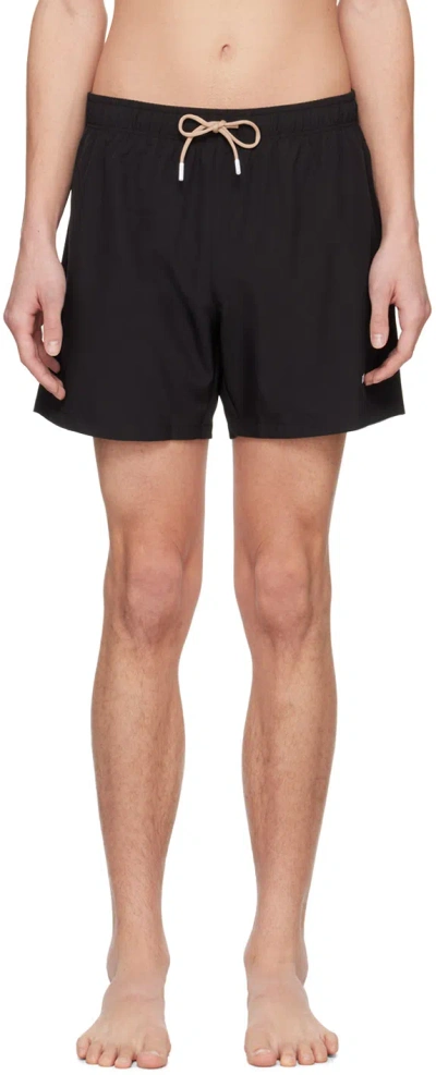 Shop Hugo Boss Black Quick Drying Swim Shorts In 001-black