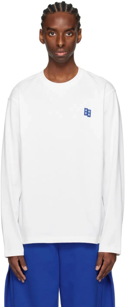 Shop Ader Error White Significant Patch Long Sleeve T-shirt In Off White