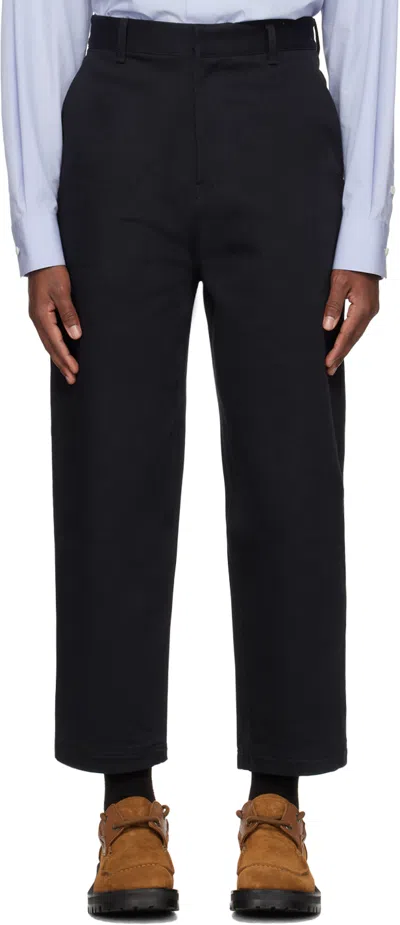 Shop Ader Error Navy Significant Zip-fly Trousers